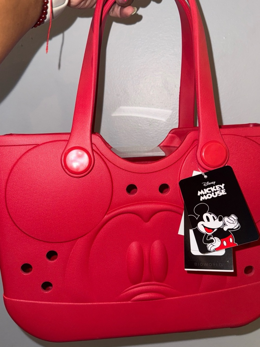 Red Mickey Mouse Croc style Tote bag #mickeymouse #disney